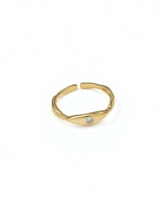Anel Ajustável Minimal Dourado