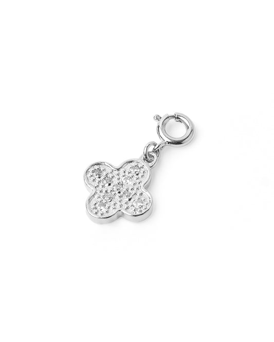 Pingente Flor Trevo Prata