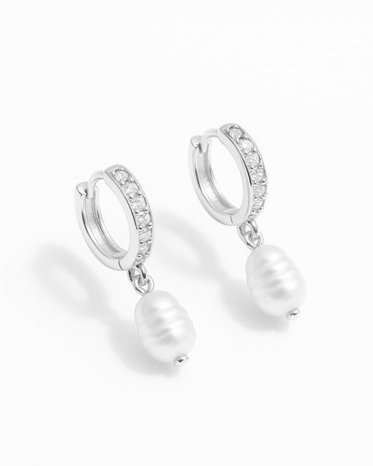 Brinco Argolinha Delicate Cravejado Prata