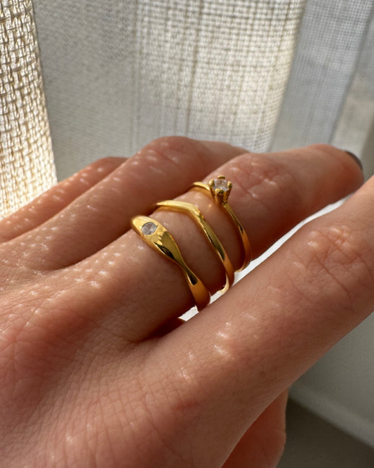 Anel Ajustável Queen Dourado