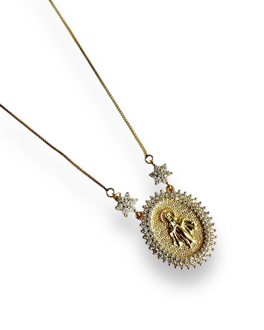 Colar Nossa Senhora das Graças Dourado