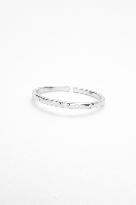 Anel Ajustável Carol Prata