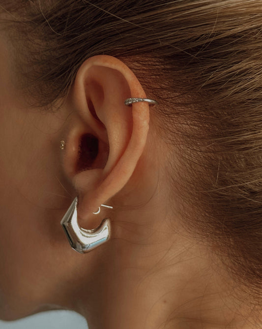 Brinco Argola Star Prata