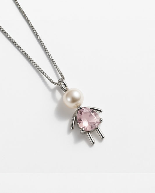 Colar Bambina Pérola Prata