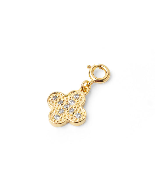 Pingente Flor Trevo Dourado