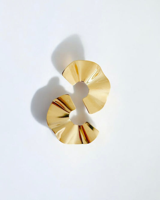Brinco Leque Dourado