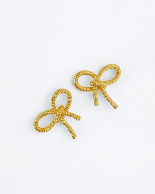 Brinco Laço Dourado