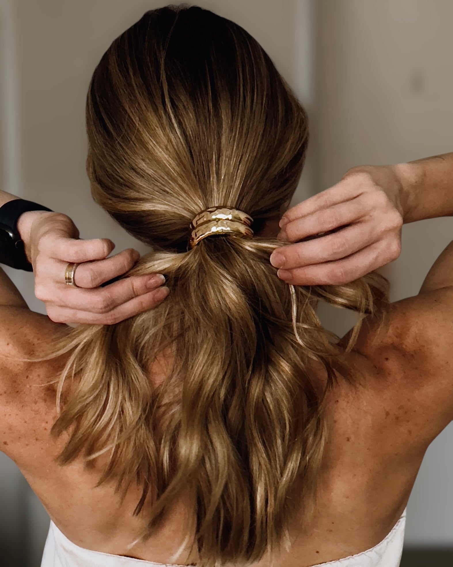 Elástico de Cabelo Estela Dourado