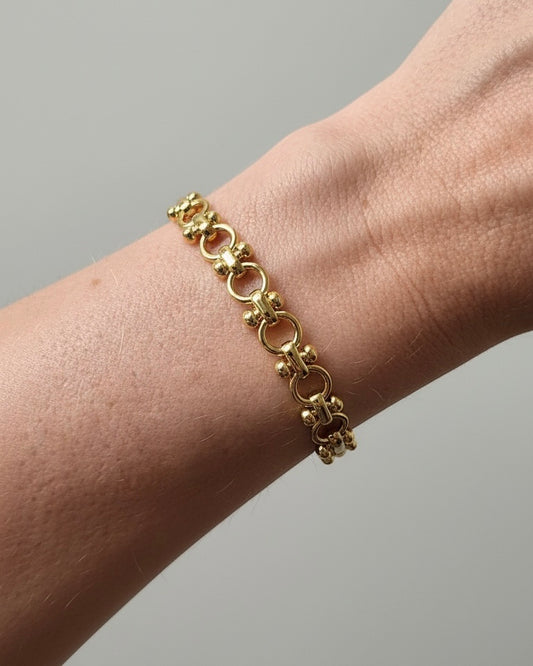 Pulseira Disco Dourada