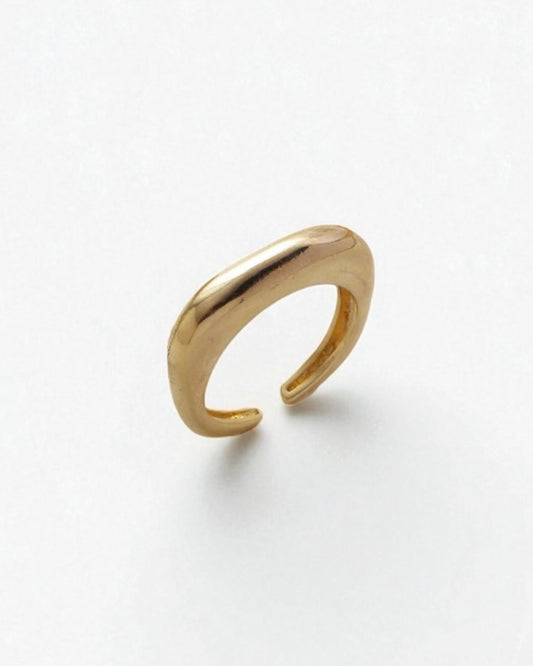 Anel Ajustável Flat Dourado