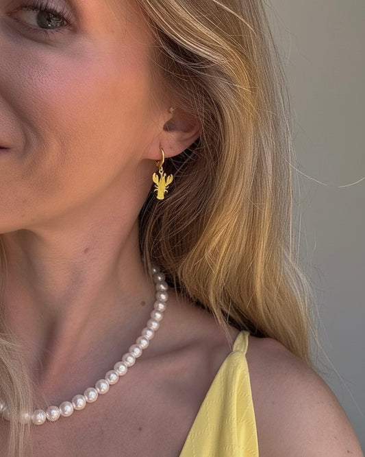 Brinco Argolinha Lagosta Dourado