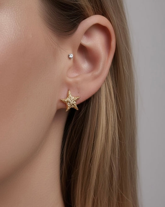 Brinco Estrela do Mar Dourado