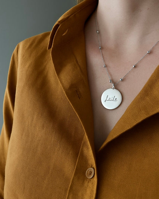Pingente Medalha Personalize Prata