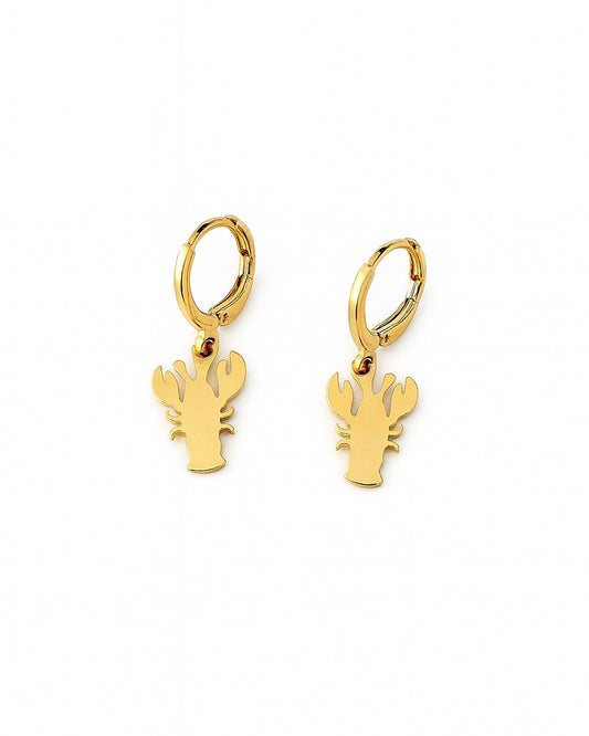 Brinco Argolinha Lagosta Dourado