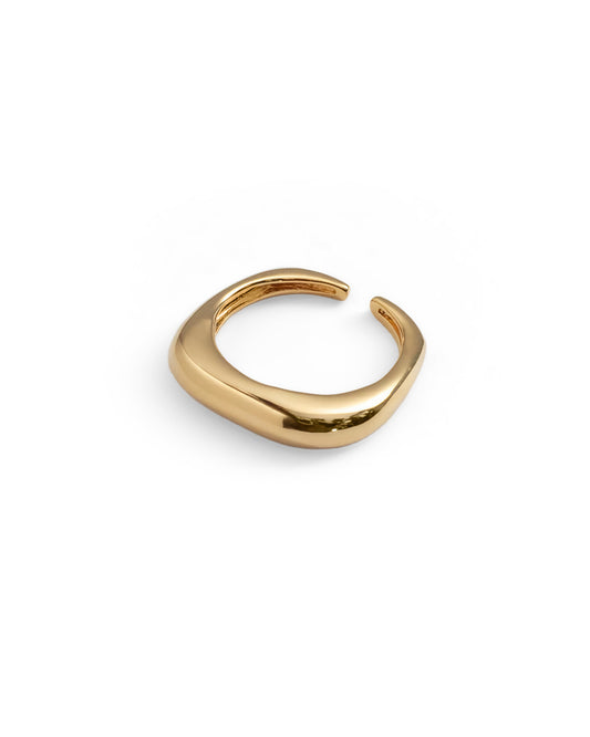 Anel Ajustável Flat Dourado