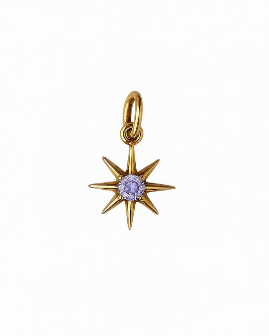 Charm Estrela Lilás Dourado