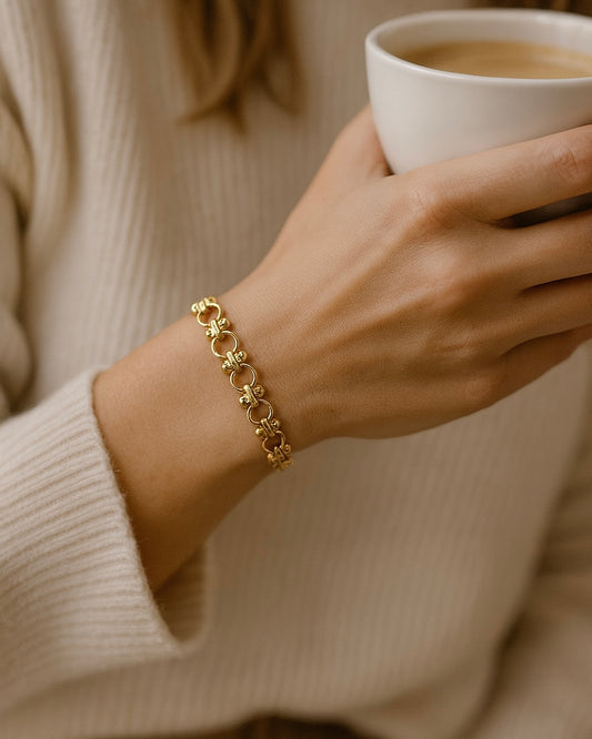 Pulseira Disco Dourada