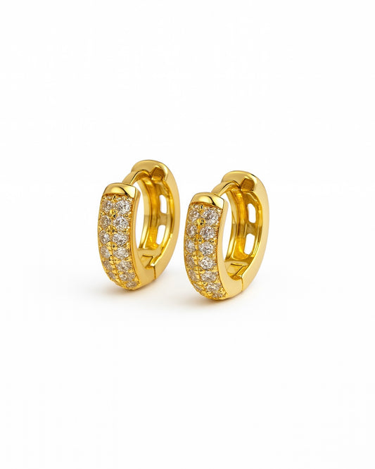 Argola Click Cravejada Dourado