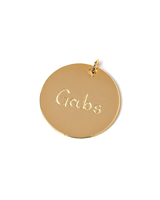 Pingente Medalha Personalize Dourada