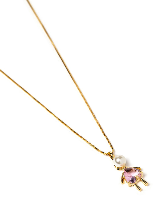Colar Bambina Pérola Dourado