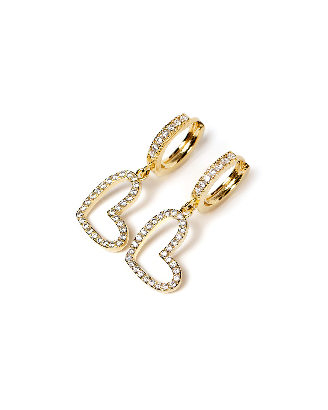 Brinco Argolinha Heart Dourado