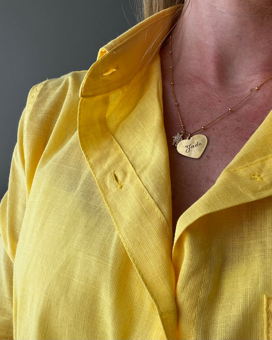 Pingente Heart Personalize Dourada