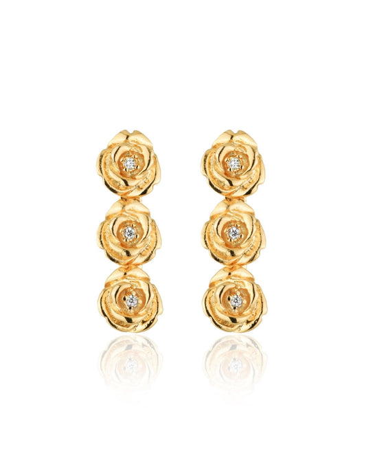 Brinco Flowers Dourado