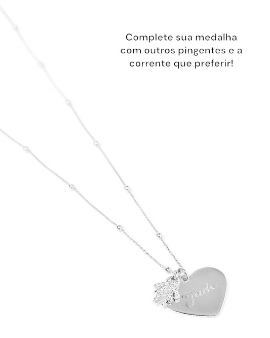 Pingente Heart Personalize Prata