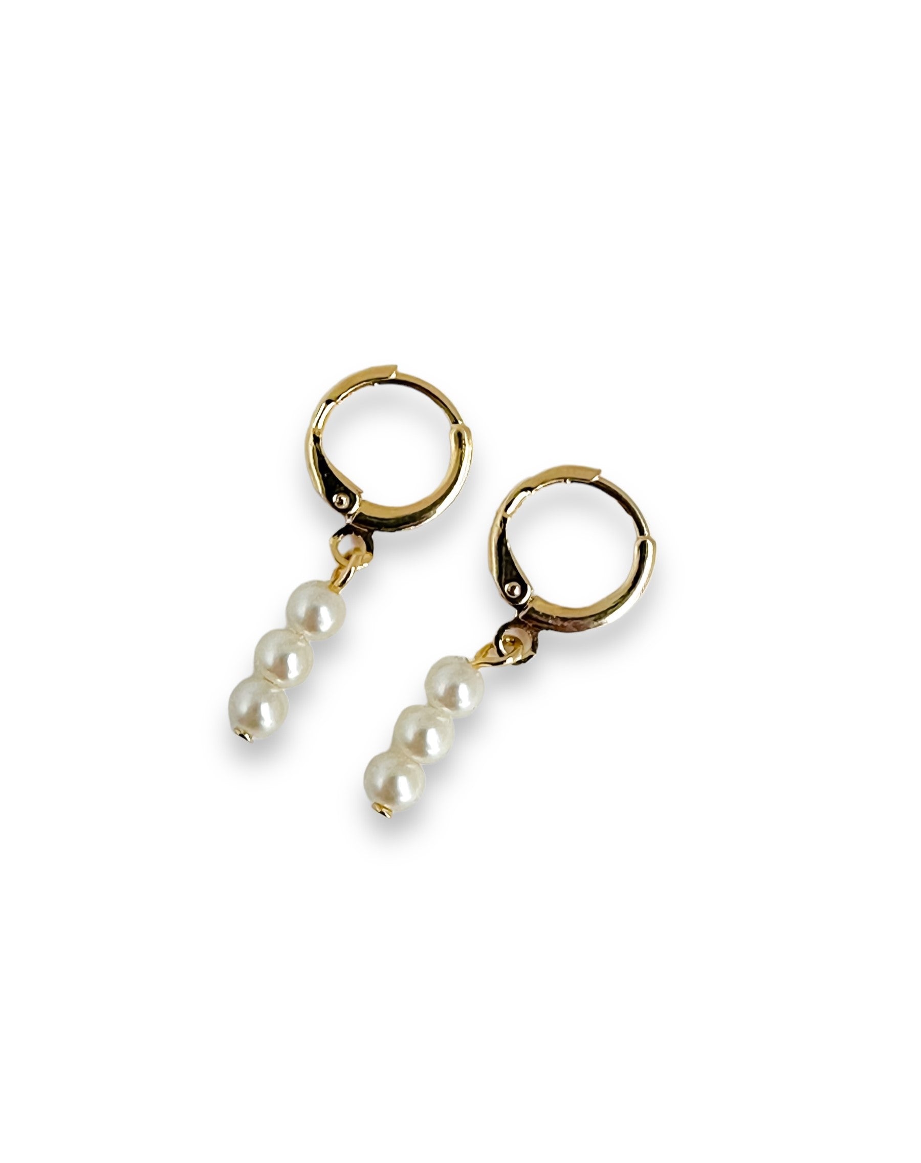 Brinco Argolinha Pérolas Dourado
